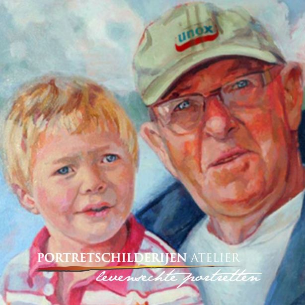 Familieportret laten schilderen door Portretschilderijenatelier