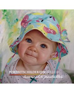 Kinderportret geschilderd van foto Portretschilderijenatelier